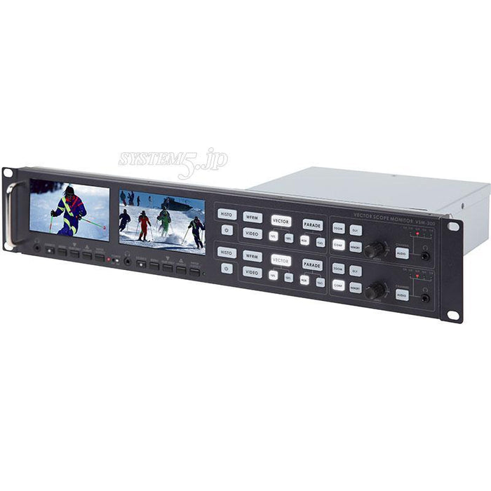 【生産完了】Datavideo VSM-200 波形モニター(ラスタライザー2台+4.3型液晶2台)