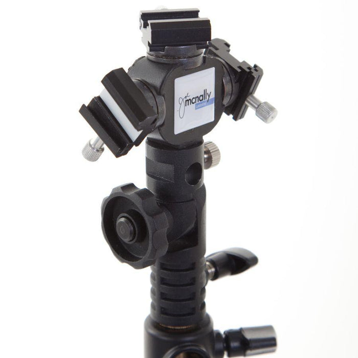 Manfrotto LL LR2457JM Joe McNally・回転型ロック式トライフラッシュティルトヘッド