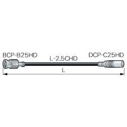 CANARE D2.5HDC015E-D 1.5M BLK DINケーブル BNC(オス)-DIN(オス) 1.5m 黒