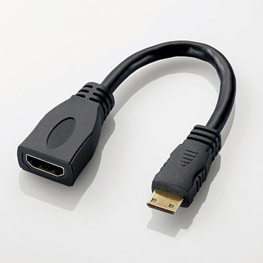 ELECOM AD-HDAC2BK HDMI変換ケーブル(AF-C/ブラック)