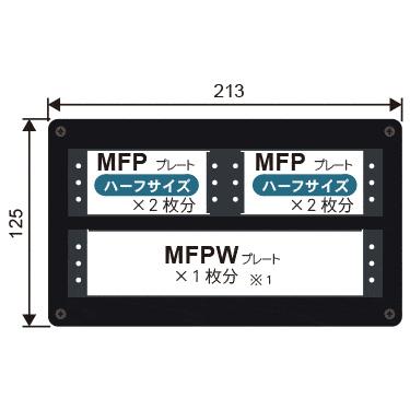 CANARE CSW-UTFP-MFP-2-B 配線孔用端子盤フレーム 天板表型 ブラック