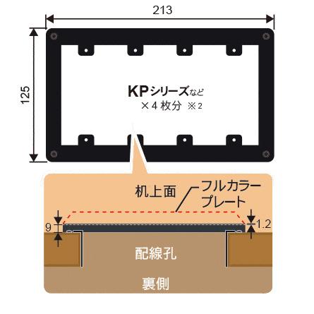 CANARE CSW-UTFP-KP4-1-W 配線孔用端子盤フレーム 天板表型 ホワイト