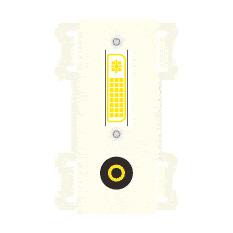 CANARE KP-DVIJMSJ-W 壁用AVコンセント CPシリーズ DVI ホワイト