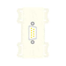 CANARE CP-D9PSLA-W 壁用AVコンセント CPシリーズ Dsub ホワイト