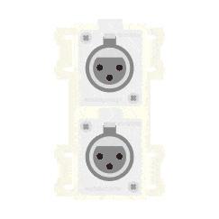 CANARE ZP-3X1W-W 壁用AVコンセント CPシリーズ XLR3P/NC3P