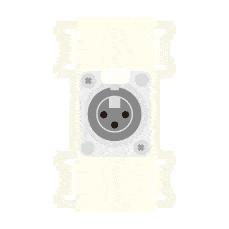 CANARE KP-3X1DSLBS-I 壁用AVコンセント CPシリーズ XLR3P/NC3P アイボリー