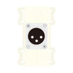 CANARE CP-3X2DSLBS-W 壁用AVコンセント CPシリーズ XLR3P/NC3P ホワイト