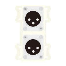 CANARE KP-3X2DSLBW-S 壁用AVコンセント CPシリーズ XLR3P/NC3P シルバー
