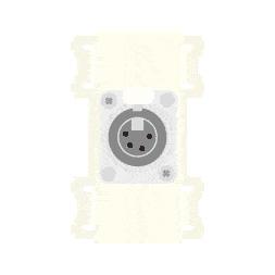 CANARE CP-4X1DS-S 壁用AVコンセント CPシリーズ XLR4P/NC4P シルバー