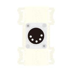 CANARE KP-5X2DS-I 壁用AVコンセント CPシリーズ XLR5P/NC5P アイボリー