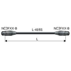 CANARE EC003-B11 0.3M BLK XLRケーブル NC3(メス)-NC3(メス) 0.3m 黒