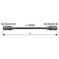 CANARE EC003-B22 0.3M BLK XLRケーブル NC3(オス)-NC3(オス) 0.3m 黒