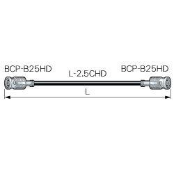 CANARE D2.5HDC01E 1M BLK 圧着式BNCケーブル BNC(オス)- BNC(オス) 1m 黒