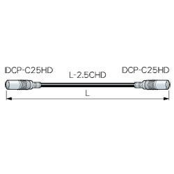 CANARE DN2.5HDC005 0.5M BLK DINケーブル DIN(オス)-DIN(オス) 0.5m 黒
