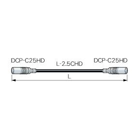 CANARE DN2.5HDC005 0.5M RED DINケーブル DIN(オス)-DIN(オス) 0.5m 赤