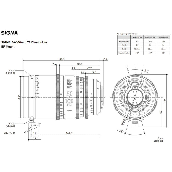 SIGMA High Speed Zoom Line(50-100mm/T2/EFマウント/フィート表記)
