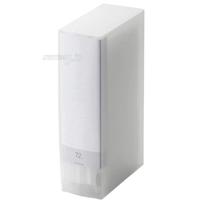 ELECOM CCD-FB72CR CD/DVD/Blu-ray対応ファイルケース(72枚収納/クリア)