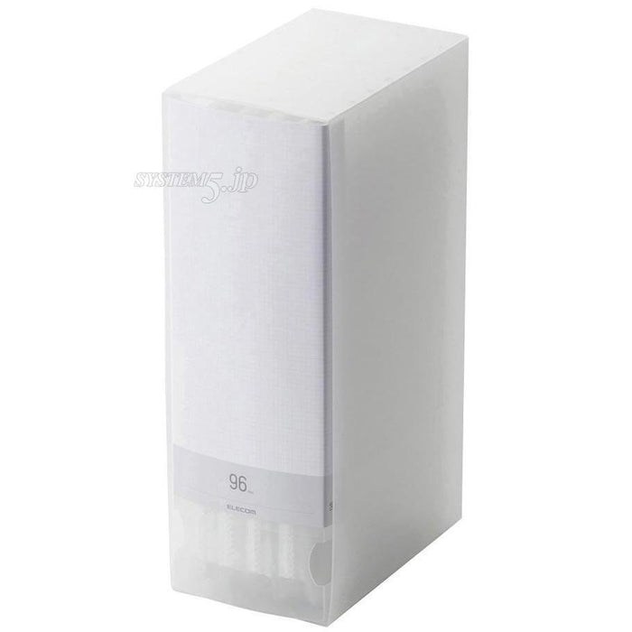 ELECOM CCD-FB96CR CD/DVD/Blu-ray対応ファイルケース(96枚収納/クリア)