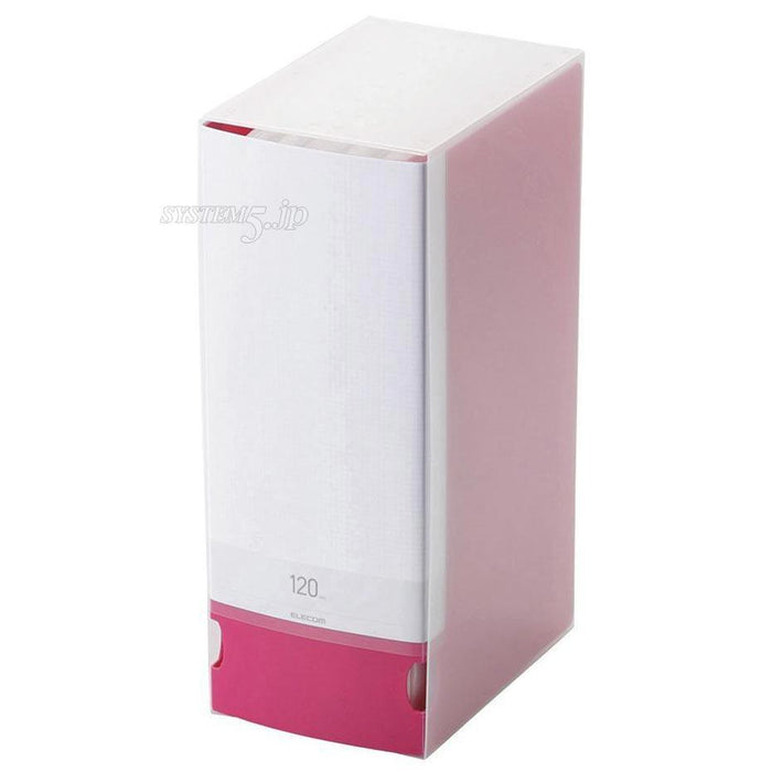 ELECOM CCD-FB120PN CD/DVD/Blu-ray対応ファイルケース(120枚収納/ピンク)