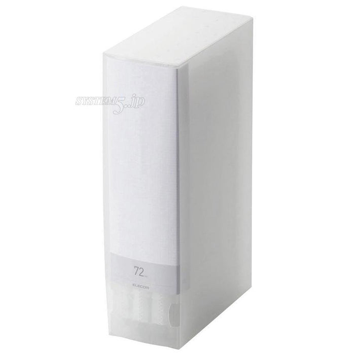 ELECOM CCD-FS72CR CD/DVD対応ファイルケース(72枚収納/クリア)