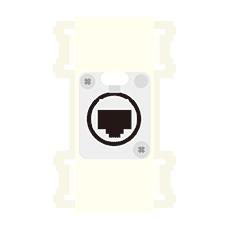 CANARE KP-NE8Y6S-S 壁用AVコンセント CPシリーズ RJ45 カテゴリ6A (メス) 金属枠/シルバー