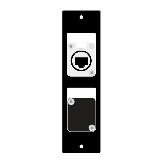CANARE CSW-TP2-NE8P6S-B EIA・側面端子盤プレート TP2-B RJ45(CAT6A)