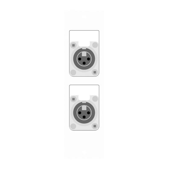 CANARE CSW-TP2D-3X1DW-W 壁用端子盤プレート TP2D-W XLR3メス(ノイトリック)×2