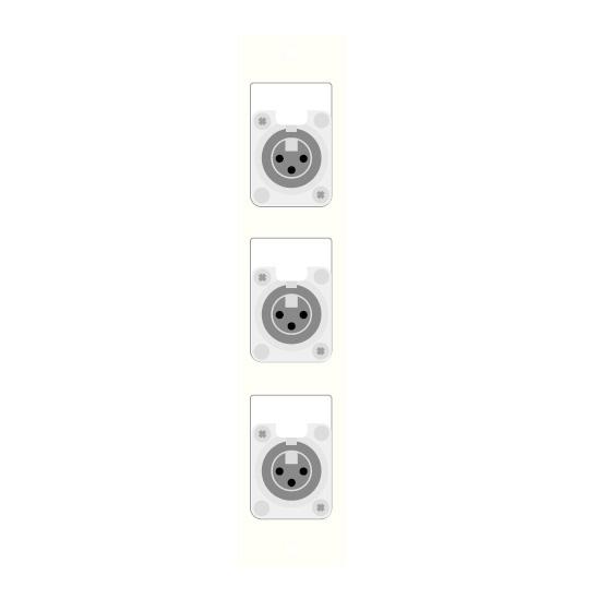 CANARE CSW-TP3-3X1DT-W 壁用端子盤プレート TP3-W XLR3メス(ノイトリック)×3