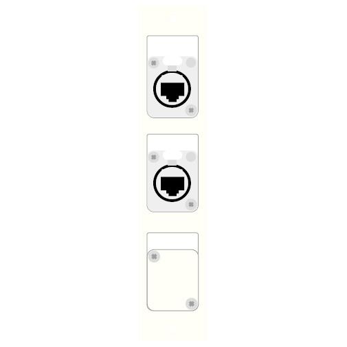 CANARE CSW-TP3-NE8P6W-W 壁用端子盤プレート TP3-W RJ45(CAT6A)×2