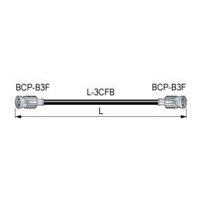 CANARE D3FBC03E 3M BLK 圧着式BNCケーブル BNC(オス)-BNC(オス) 3m 黒