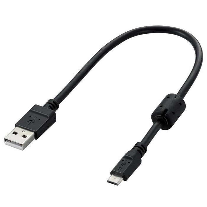 ELECOM U2C-AMBF2U02BK フェライトコア付2A対応microBケーブル(0.2m)