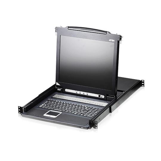 ATEN CL3000NJJL 19インチLCDコンソールドロワー/ロングレール/LEDバックライト省エネ軽量モデル