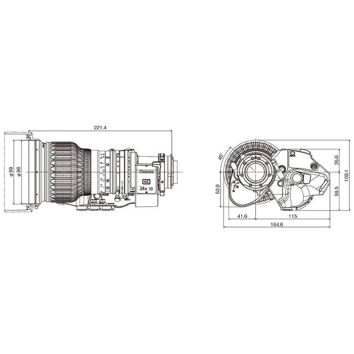 Canon CJ24e×7.5B IRSE S 4K放送用カメラ対応ポータブルズームレンズ