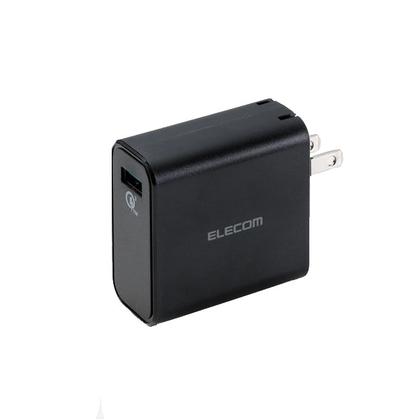 ELECOM MPA-ACUQ01BK AC充電器(USBポート/QC3.0)