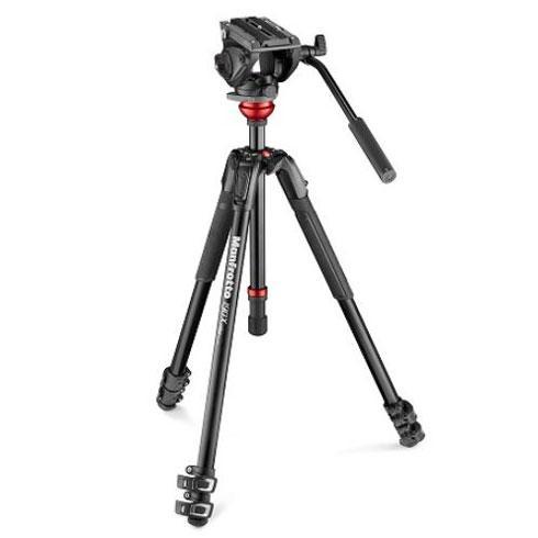 Manfrotto MVK500190XV MVH500AHビデオ雲台+レベリング付きアルミ三脚