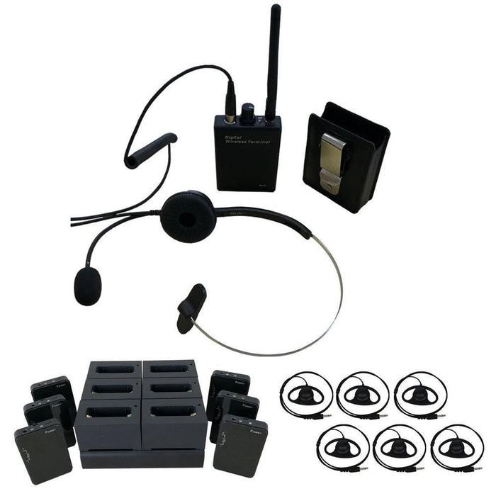 Ronk 620087 デジタルワイヤレスガイドシステム06(受信機6台+送信機1台+充電器1台セット)