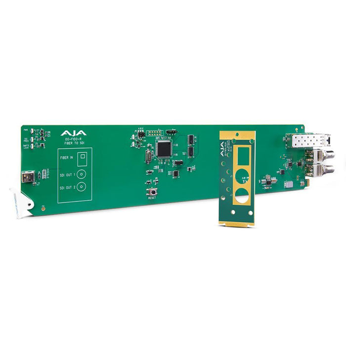 AJA Video Systems OG-FIDO-R-MM DashBoard 対応 2チャンネル 3G-SDI → シングルモード LC ファイバートランスミッター openGear カード