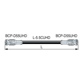 CANARE D5.5UHDC20E 20M PUR 圧着式BNCケーブル(12G-SDI対応) BNC(オス)- BNC(オス) 20m 紫