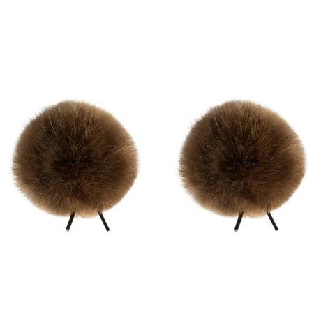 Bubblebee BBI-L03-TWIN-BR ラベリアマイク用ウインドシールド(茶)2個入り