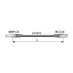 CANARE MVPC002-BJ 0.2M YEL ミニビデオパッチケーブル ミニビデオパッチ-BNC(メス) 0.2m 黄