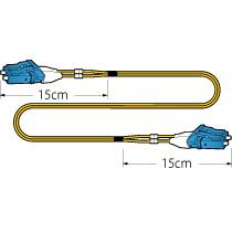 CANARE 2FSZ2S01A-DLS 1M YEL 光接続コード (シングルモード) 2連LC-2連LC 1m 黄