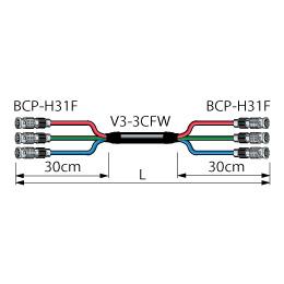 CANARE 3VS20-3CFWH 20M BLK BNCマルチケーブル BNC(オス)×3- BNC(オス)×3 20m 黒