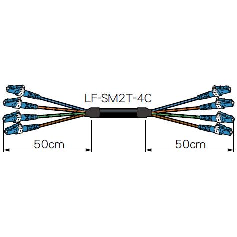 CANARE 4FS100T-LS 100M BLK 高強度4心光接続ケーブル LC-LC 100m 黒