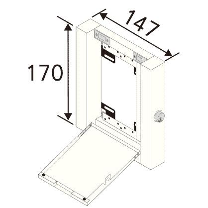 CANARE CSW-KBFUDK2SB-2D2-W 扉付壁用端子盤フレーム(縦開き)