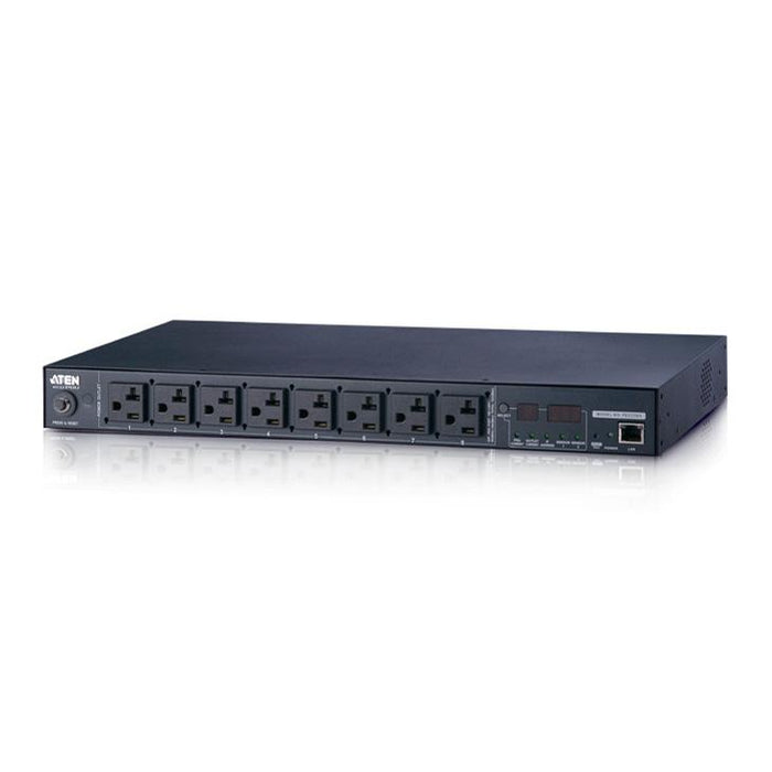 ATEN PE5208A 計測機能搭載 温湿度センサー対応 1Uタイプ8ポートeco PDU (NEMA 100V 20Aモデル)