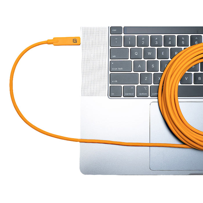 TetherTools CUC15RT-ORG TetherPro USB-C to USB-C Right Angle(Orange)