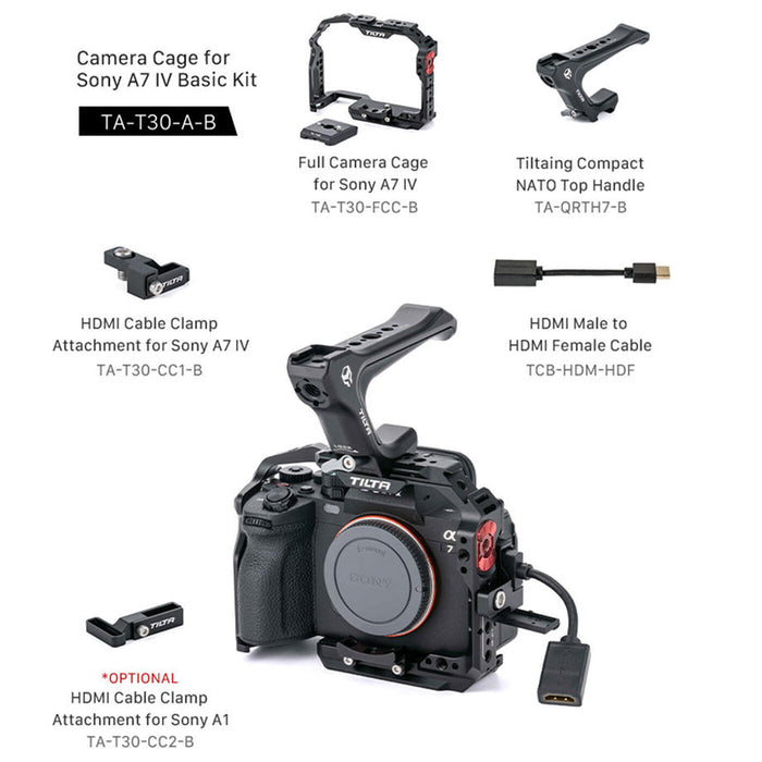 Tilta TA-T30-A-B Camera Cage for Sony a7 IV Basic Kit(Black)