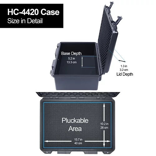 Lykus HC-4420 HC-4420 防水ハードケース 内寸:44x29x17cm