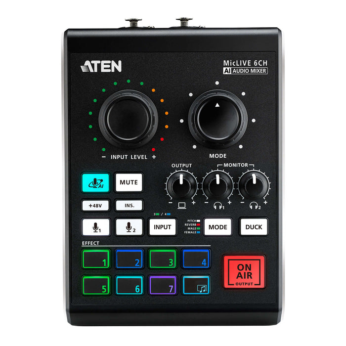 【クリアランス】ATEN UC8000 ポッドキャスト用 AIオーディオミキサー