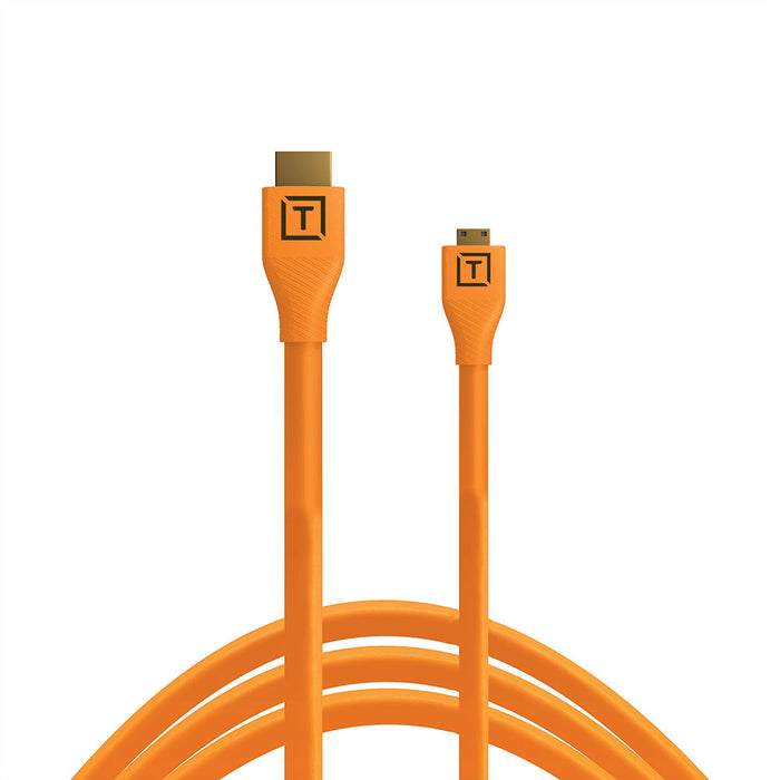 TetherTools H2D15-ORG テザープロ HDMI micro to HDMI 2.0 4.6m オレンジ